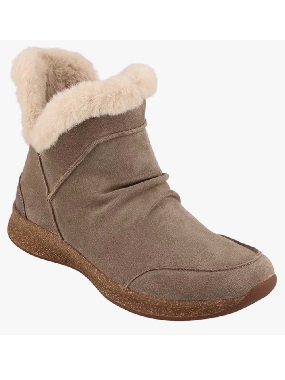 Taos Future Mid Dark Taupe Suede Water Resistant Slip On Ankle Boots Size 8.5